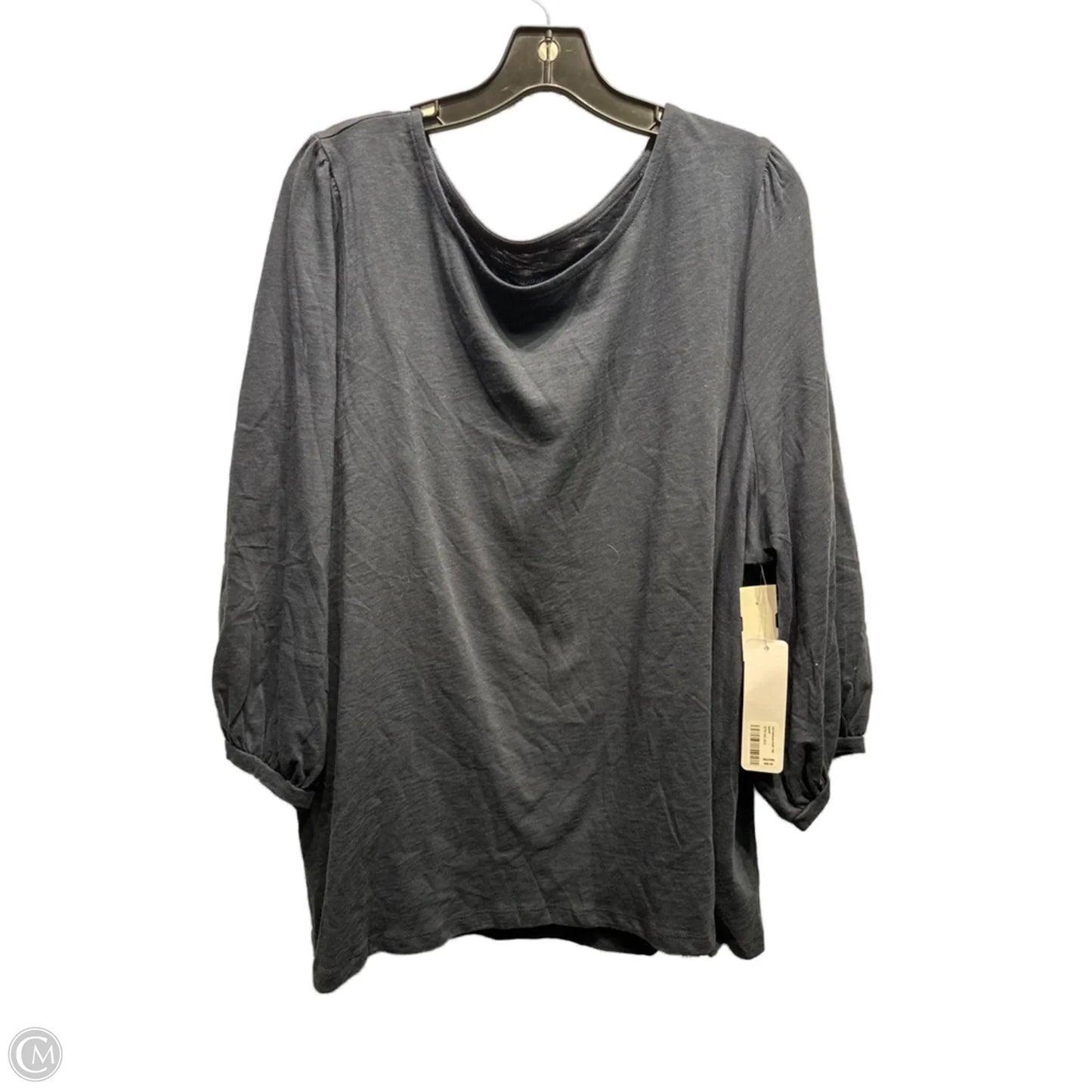 Top Long Sleeve Basic By Soft Surroundings In Navy, Size: 3x