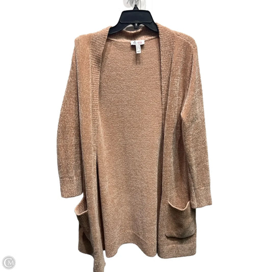 Sweater Cardigan By D&co. In Tan, Size: Mp