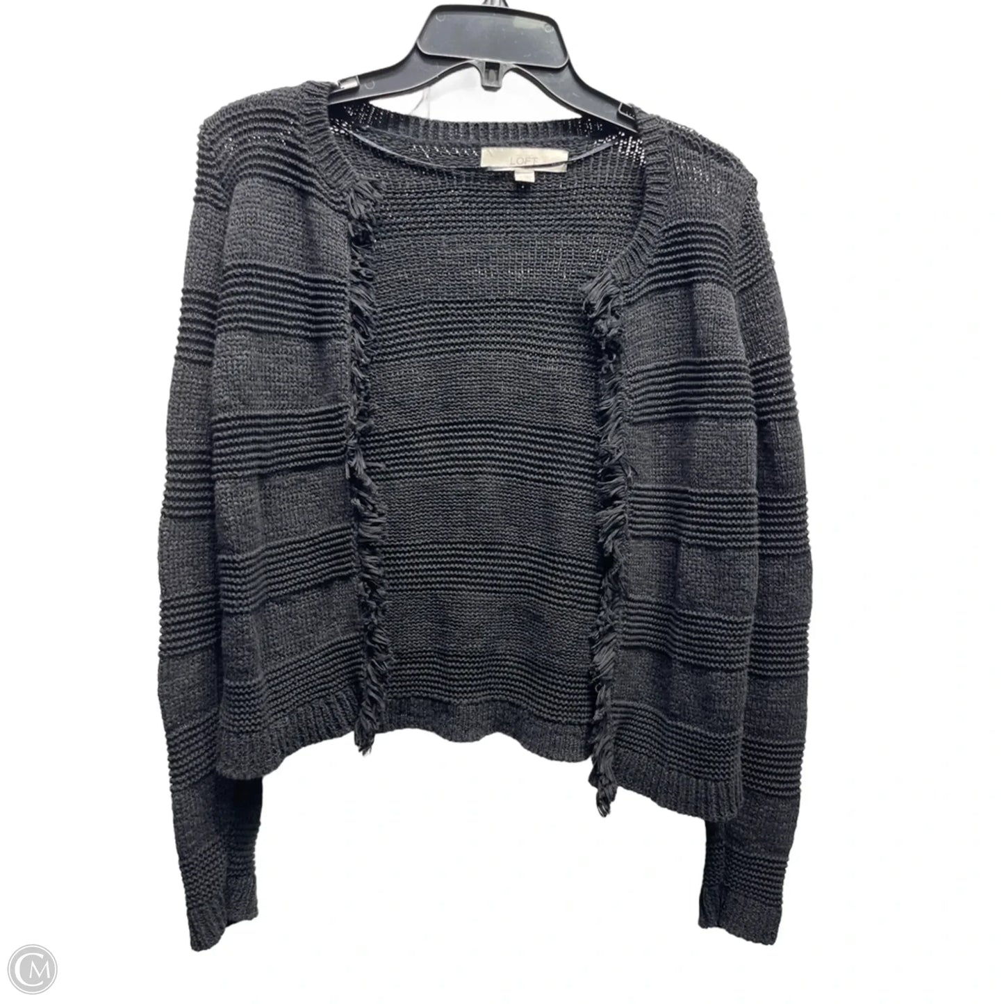 Sweater Cardigan By Loft In Black, Size: S