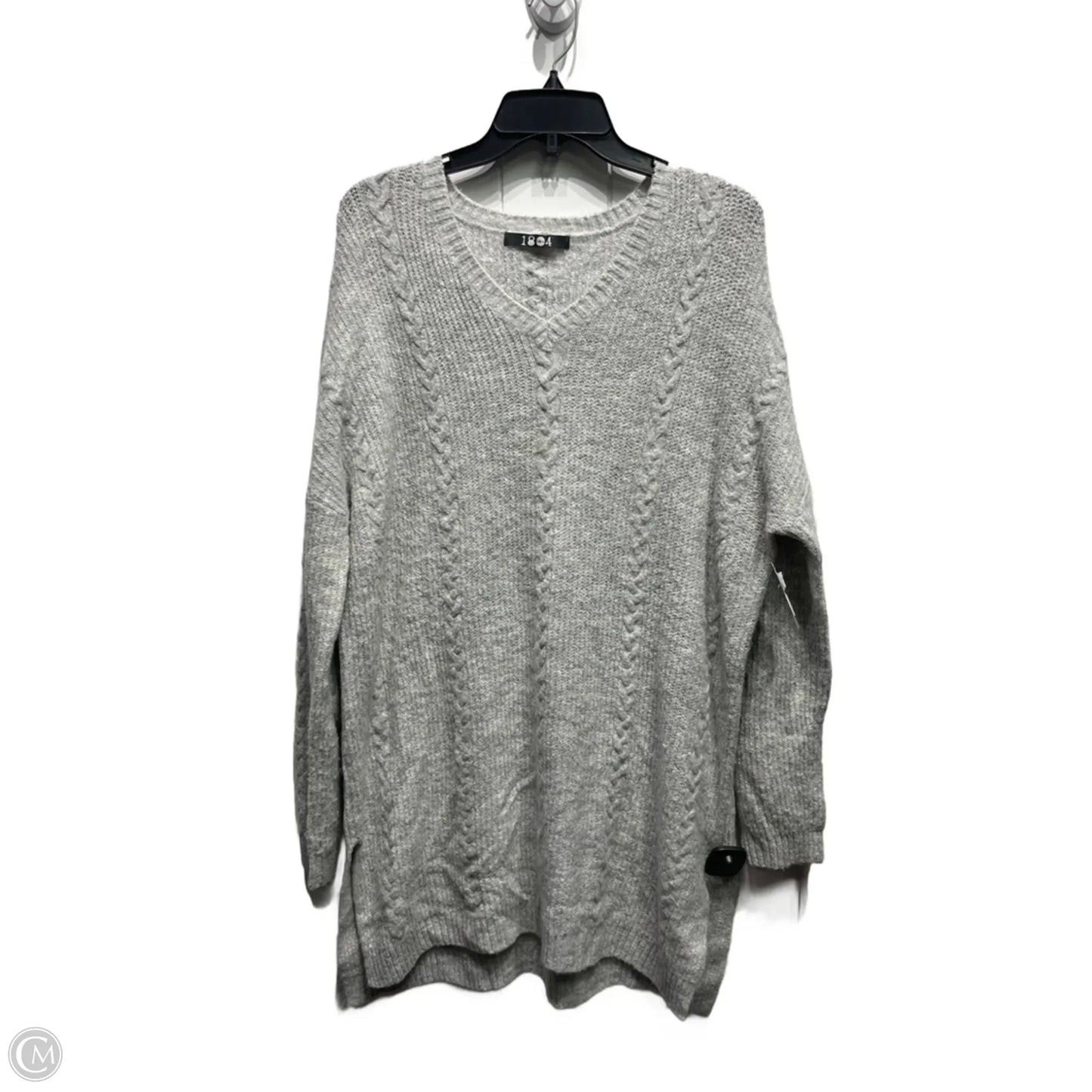 Sweater Short Sleeve By 1804 COIN In Grey, Size: Xl