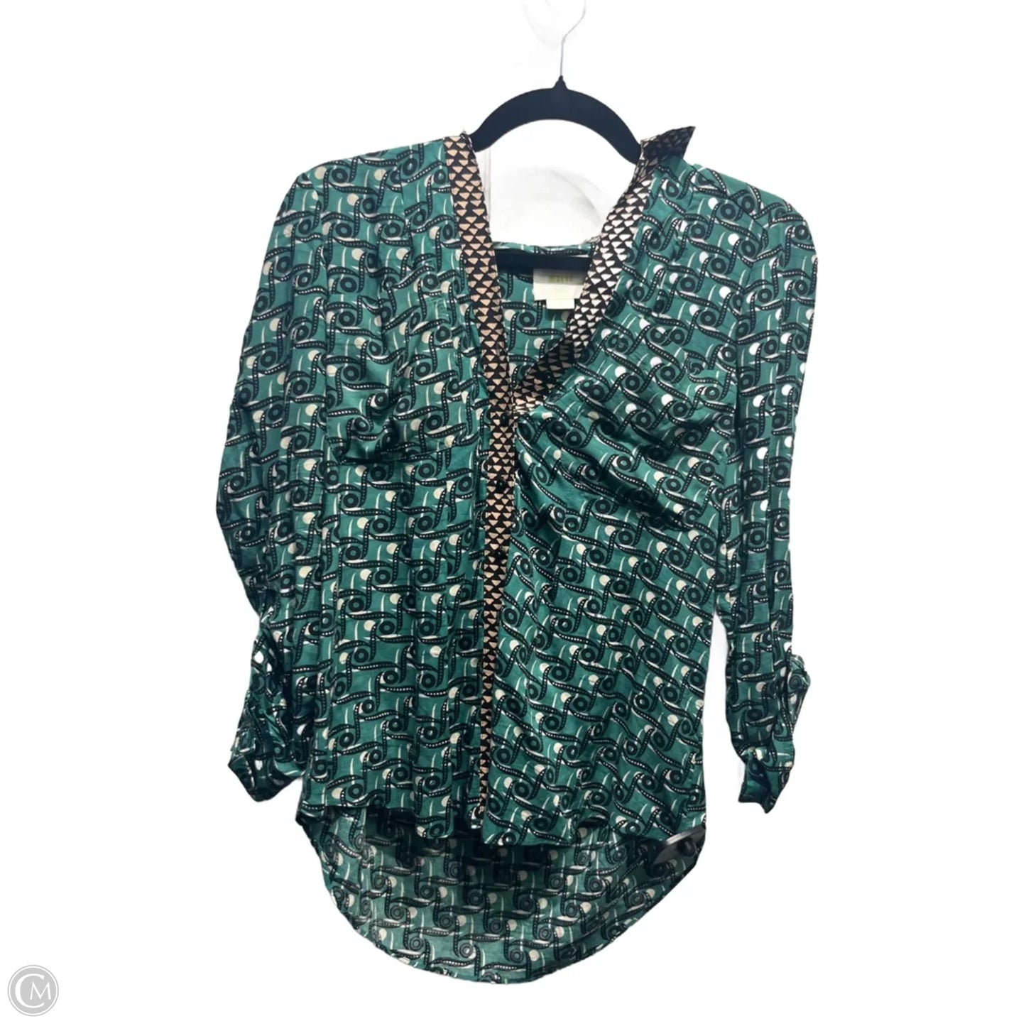 Top Long Sleeve By Maeve In Green, Size: 0