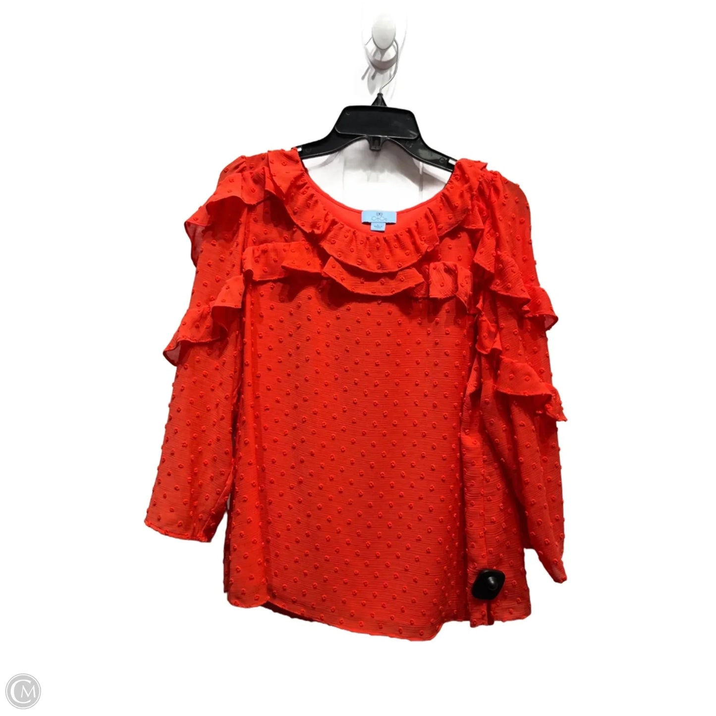 Top Long Sleeve By Cece In Red, Size: L