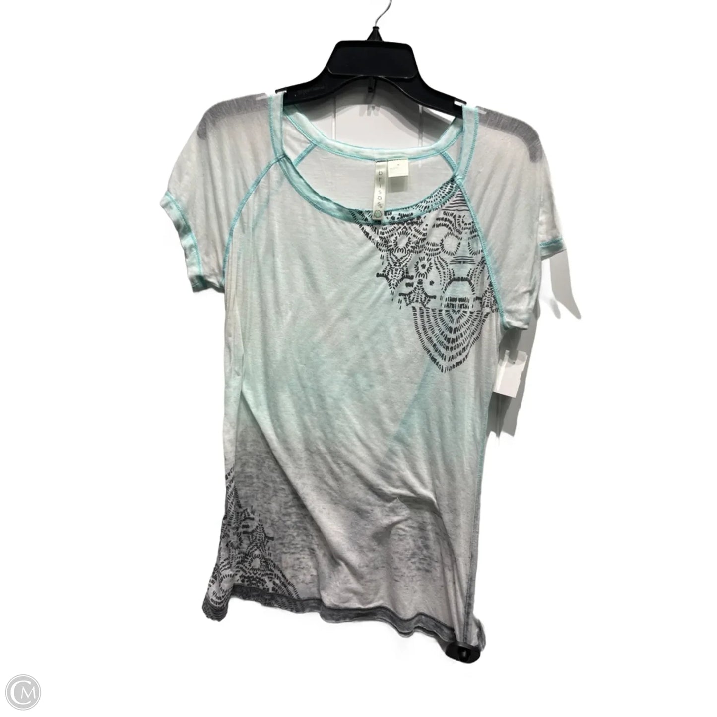 Top Short Sleeve By brisas In Teal, Size: M