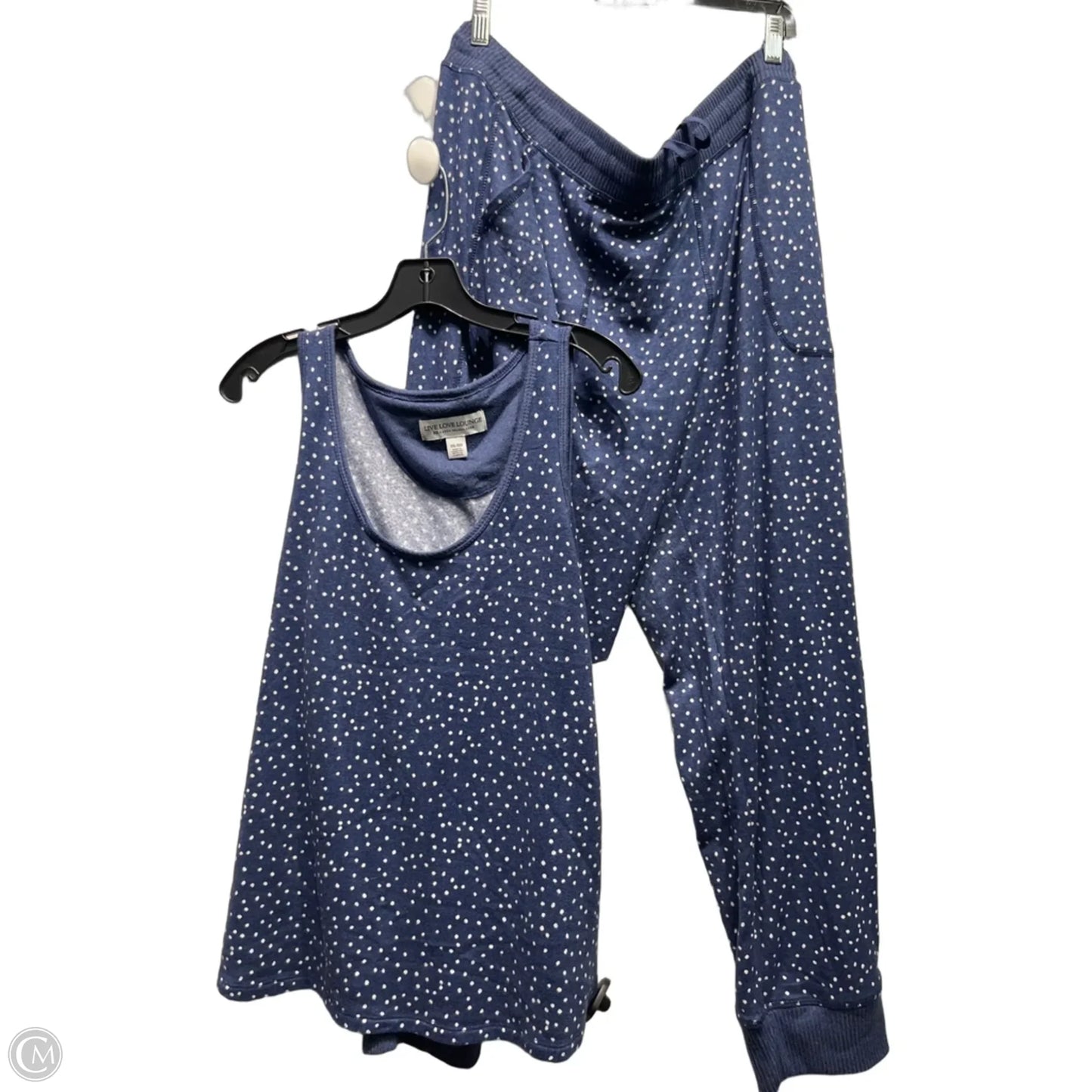 Pants Set 2pc By karen neuburger In Blue & White, Size: Xxl
