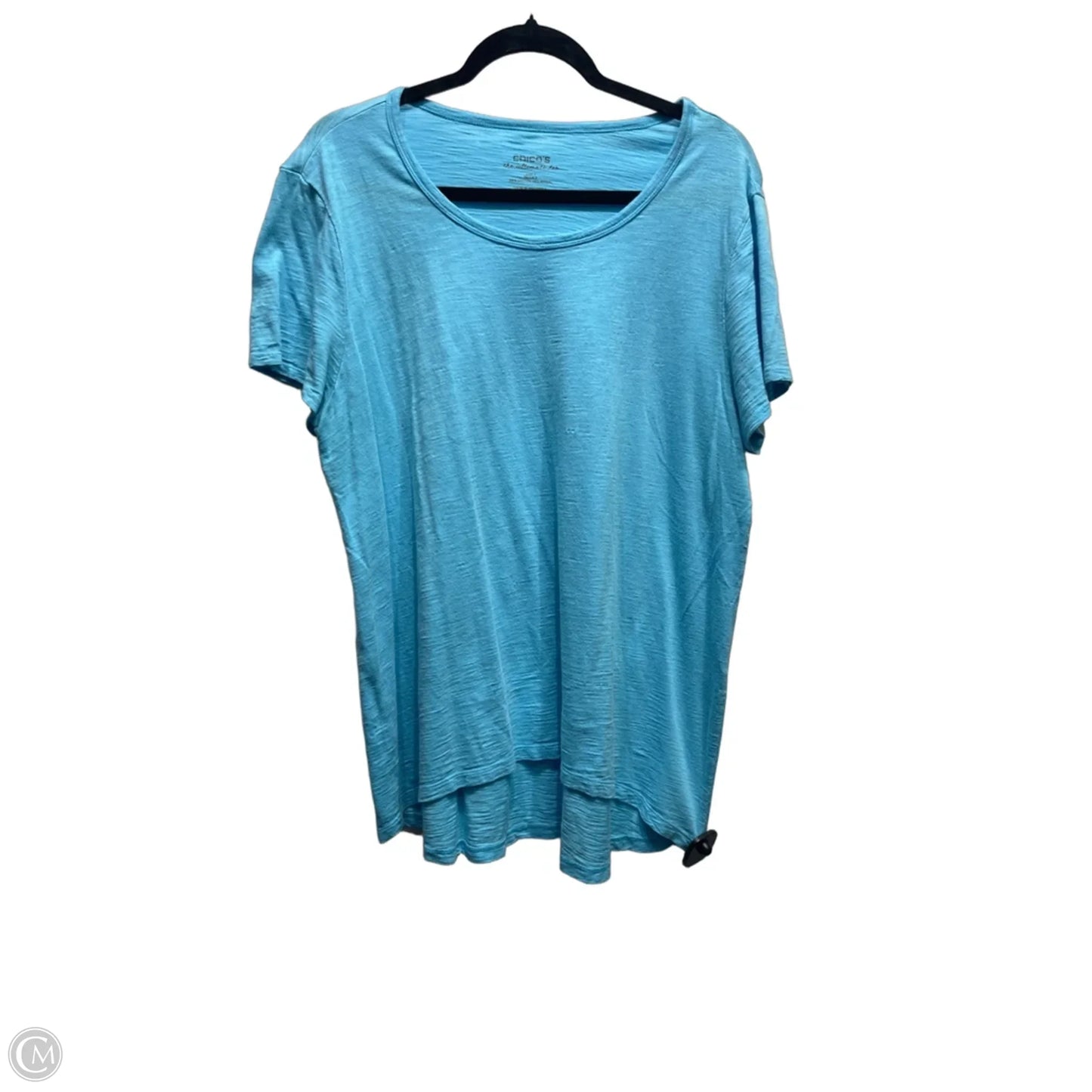 Top Short Sleeve By Chicos In Blue, Size: Xl