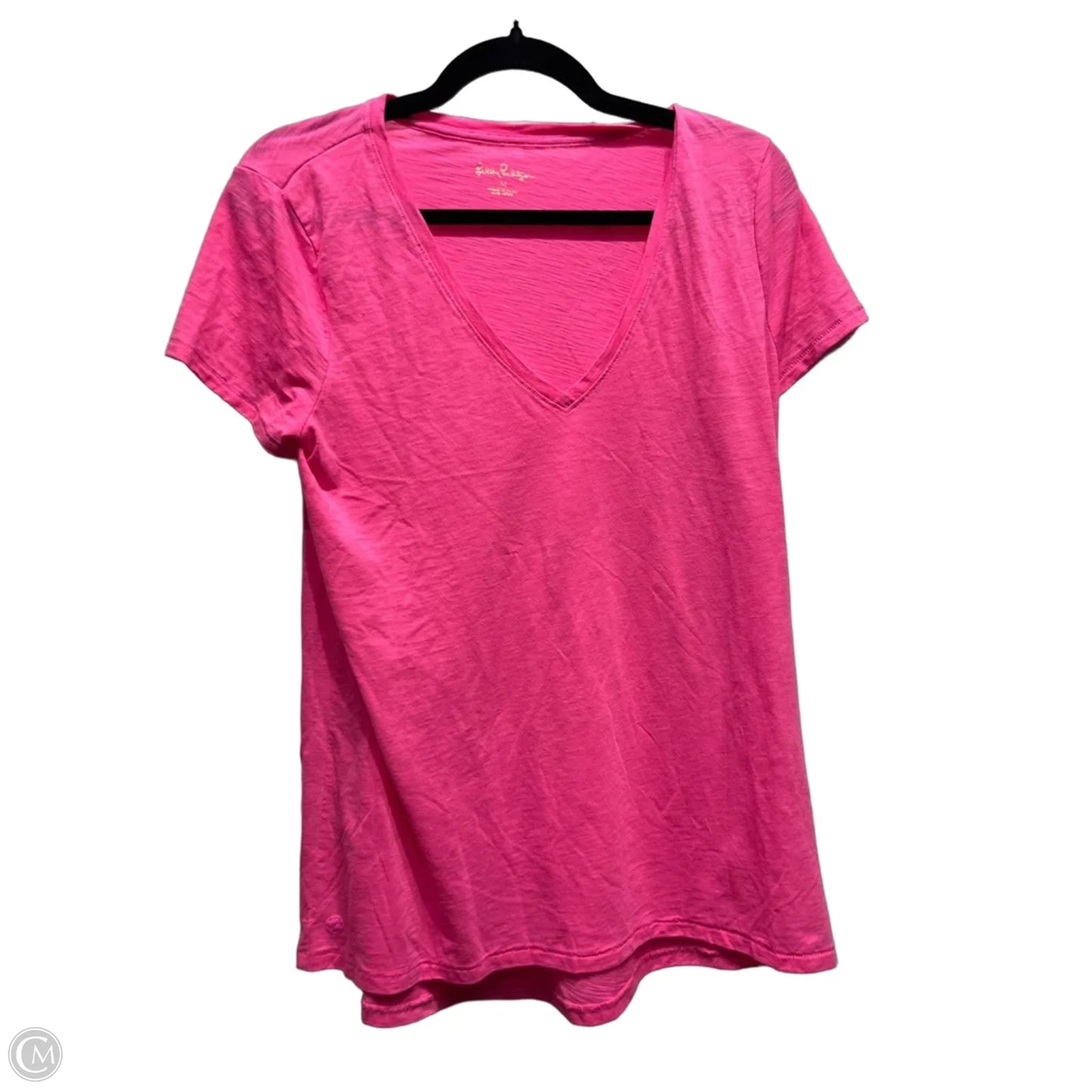 Top Short Sleeve Designer By Lilly Pulitzer In Pink, Size: M