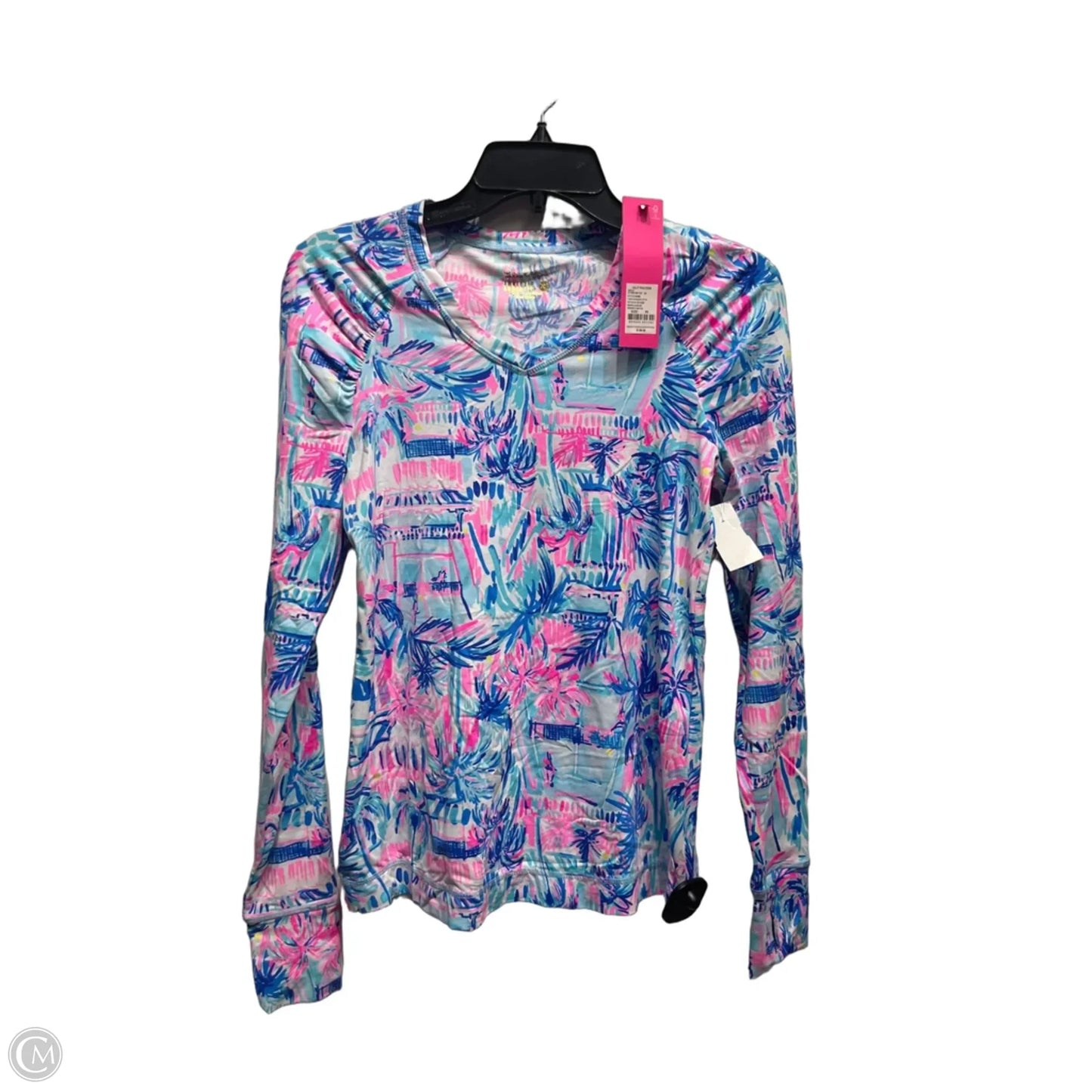 Top Long Sleeve Designer By Lilly Pulitzer In Blue & Pink, Size: Xs