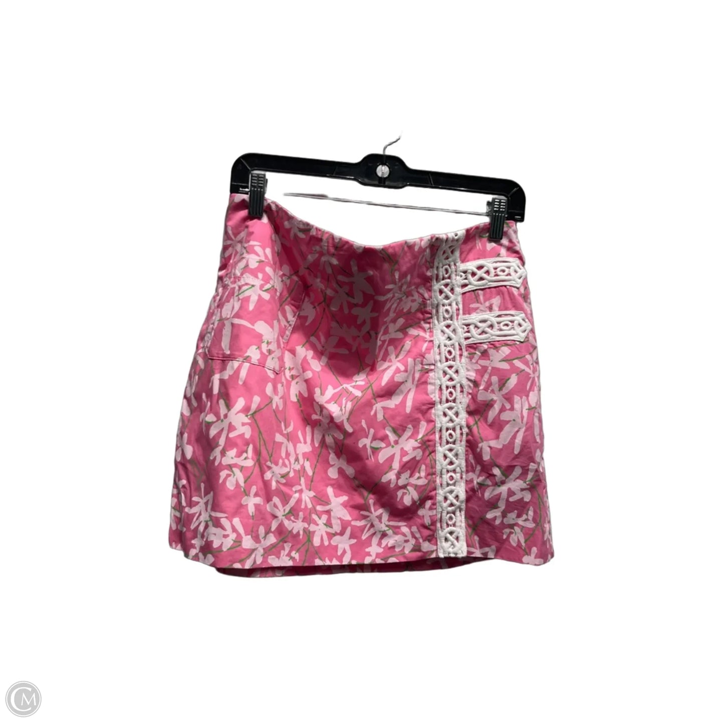 Skort Designer By Lilly Pulitzer In Pink & White, Size: 8