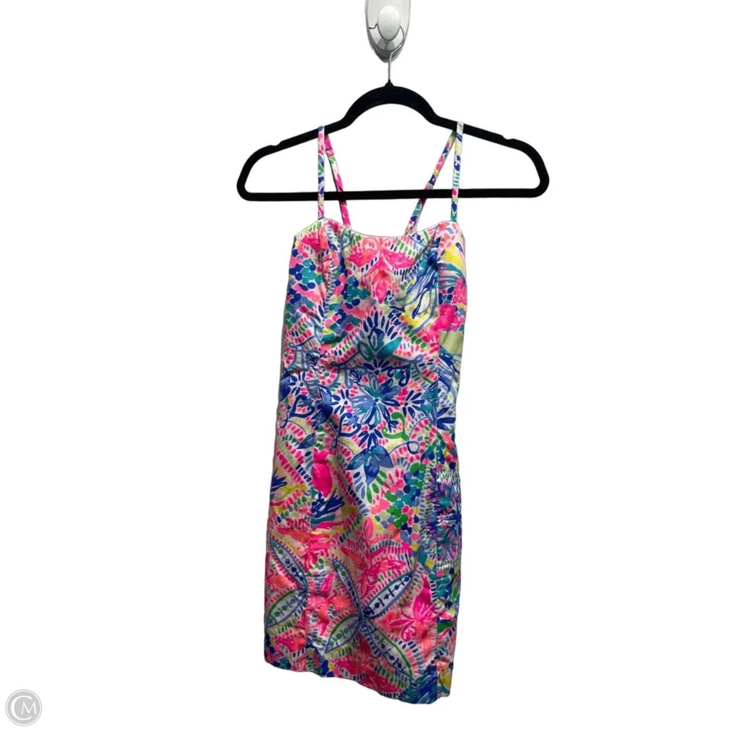 Dress Designer By Lilly Pulitzer In Green & Pink, Size: 0