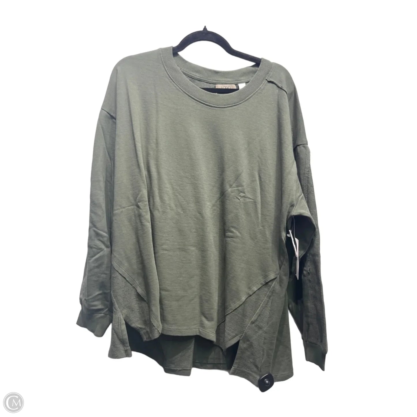 Top Long Sleeve By Logo In Green, Size: 1x