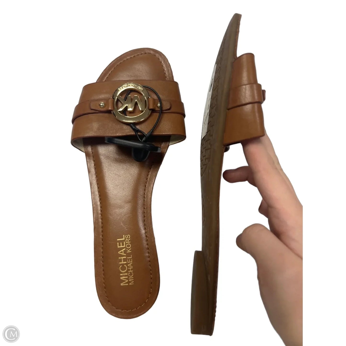 Sandals Flats By Michael By Michael Kors In Tan, Size: 8