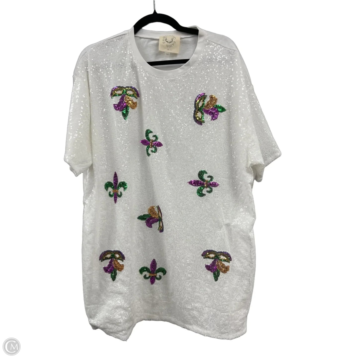 Top Short Sleeve By Fantastic Fawn In White, Size: S