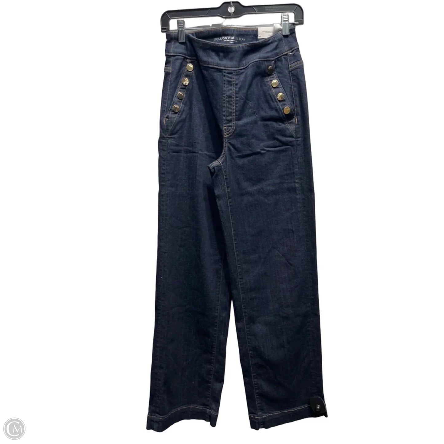 Jeans Wide Leg By Chicos In Blue Denim, Size: 4