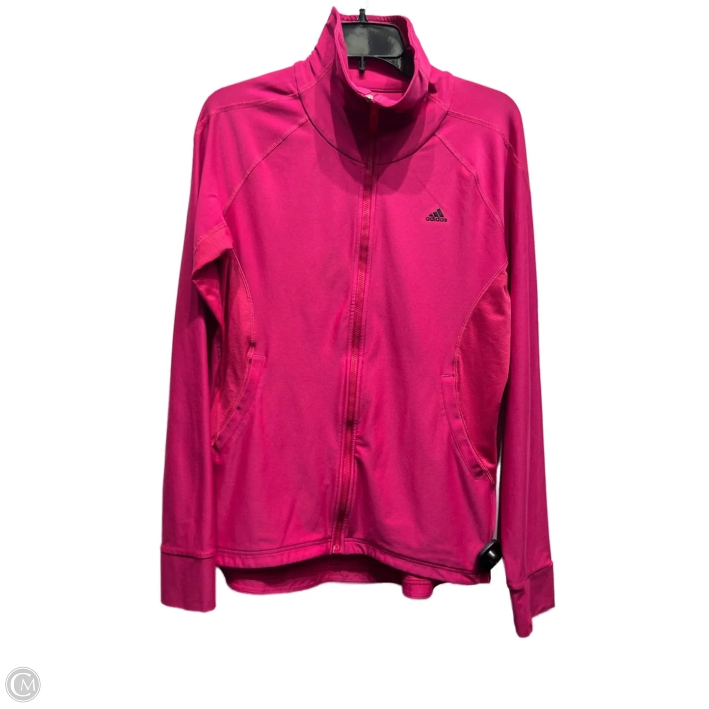 Athletic Jacket By Adidas In Pink, Size: M