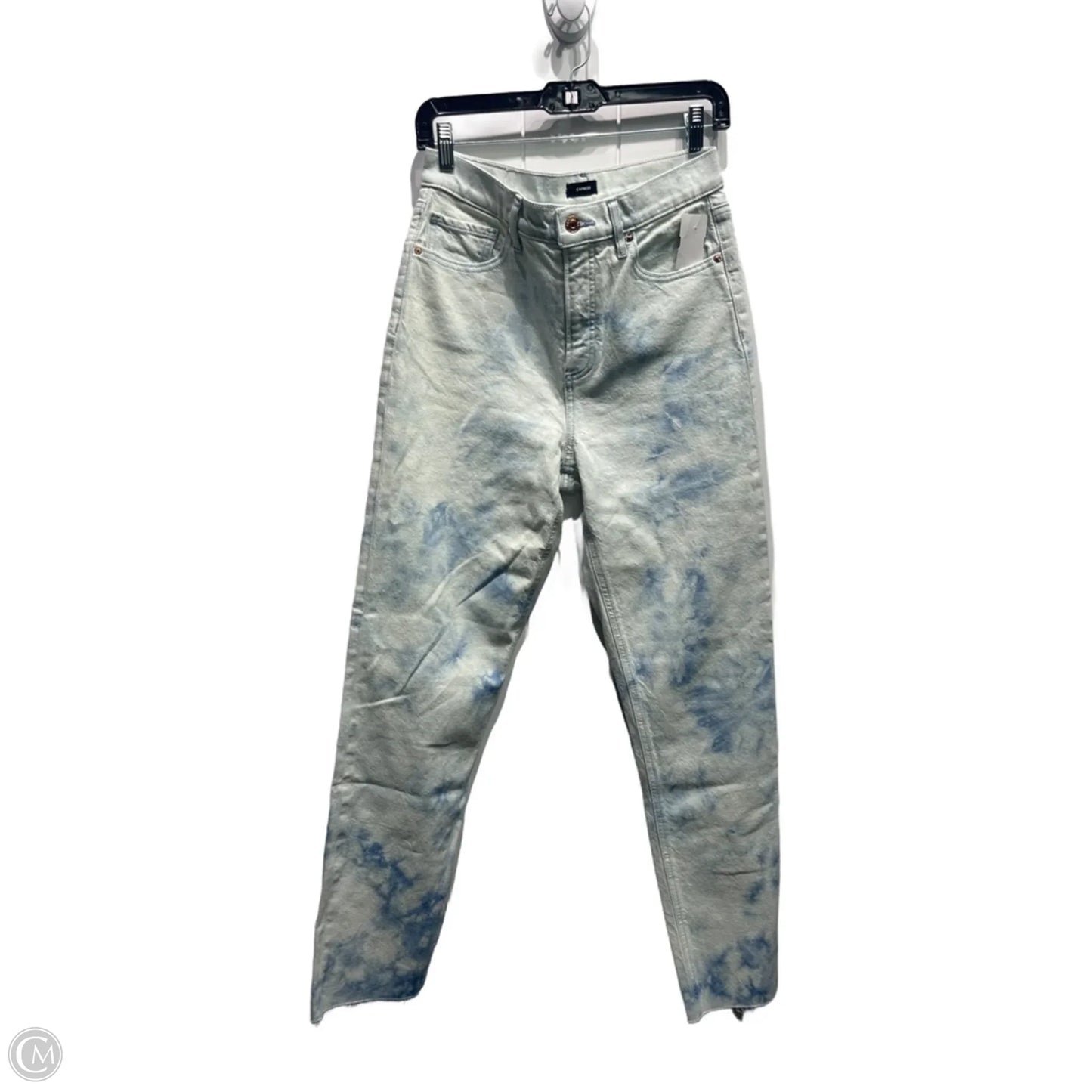 Jeans Straight By Express In Blue Denim, Size: 6