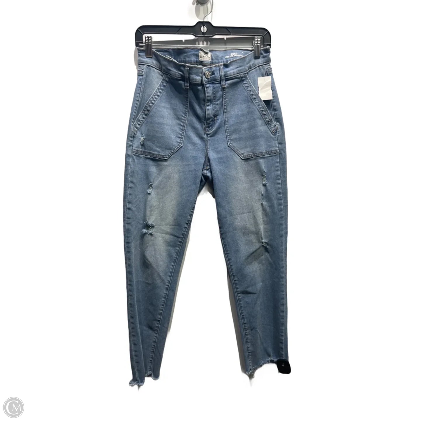 Jeans Straight By Nicole Miller In Blue Denim, Size: 8