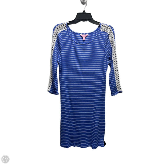 Dress Designer By Lilly Pulitzer In Blue & White, Size: L