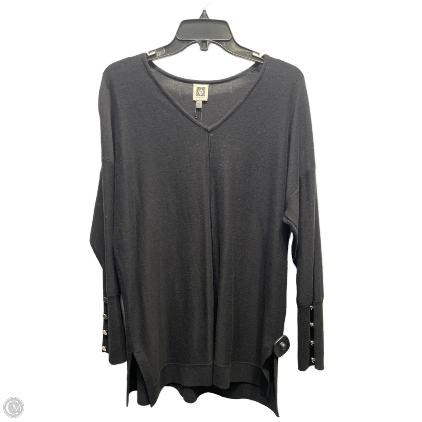 Sweater By Anne Klein In Black, Size: L