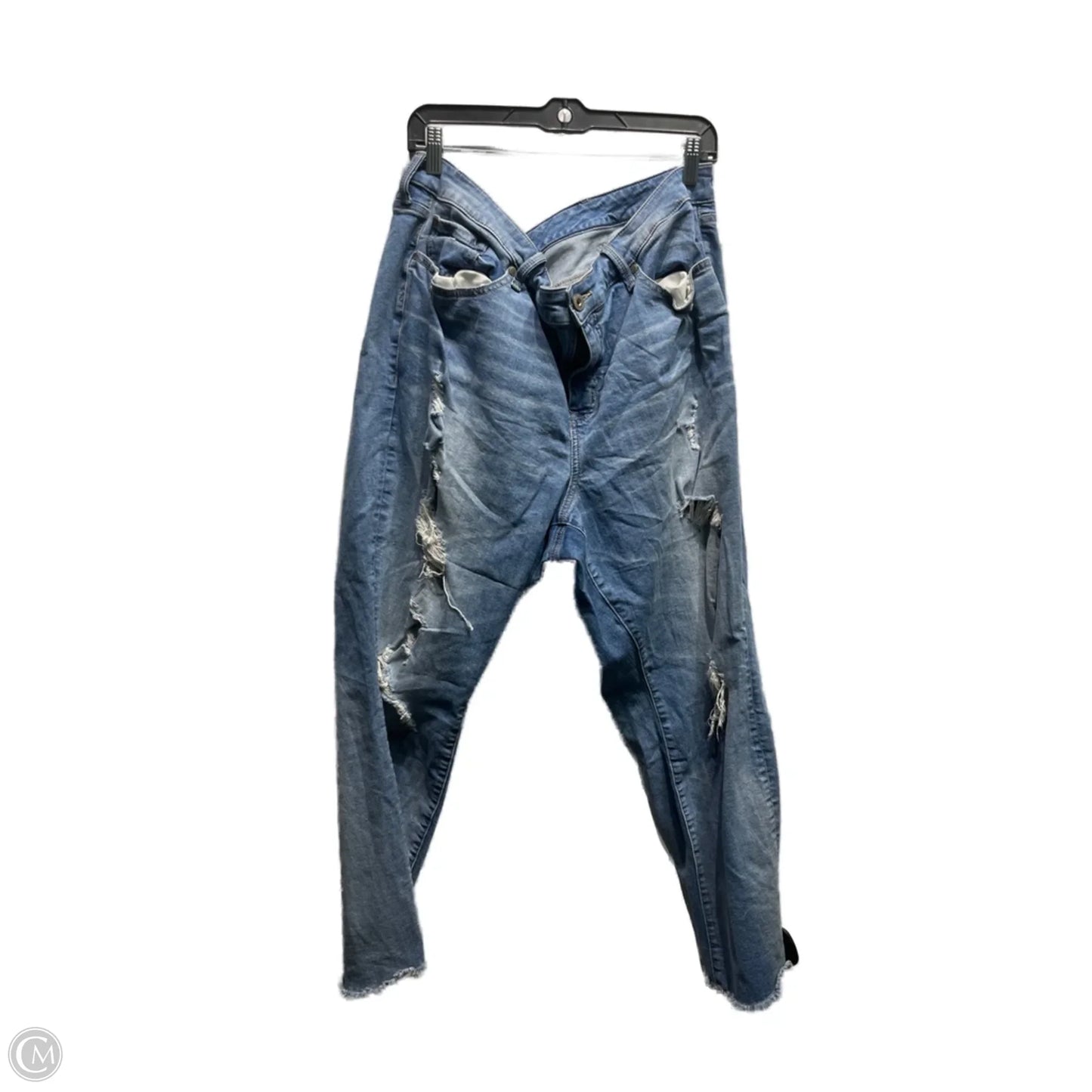 Jeans Straight By Torrid In Blue Denim, Size: 24