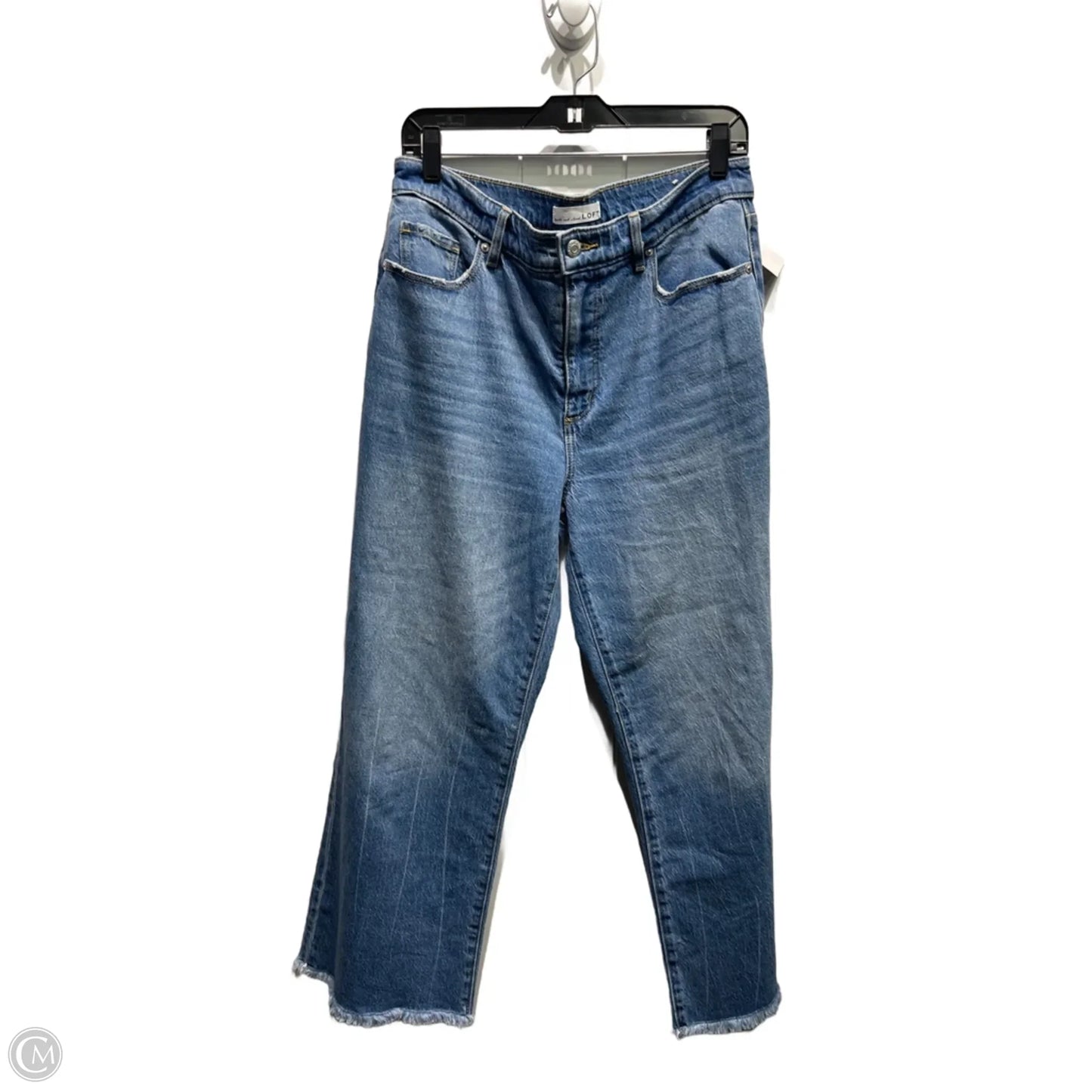 Jeans Wide Leg By Loft In Blue Denim, Size: 8l