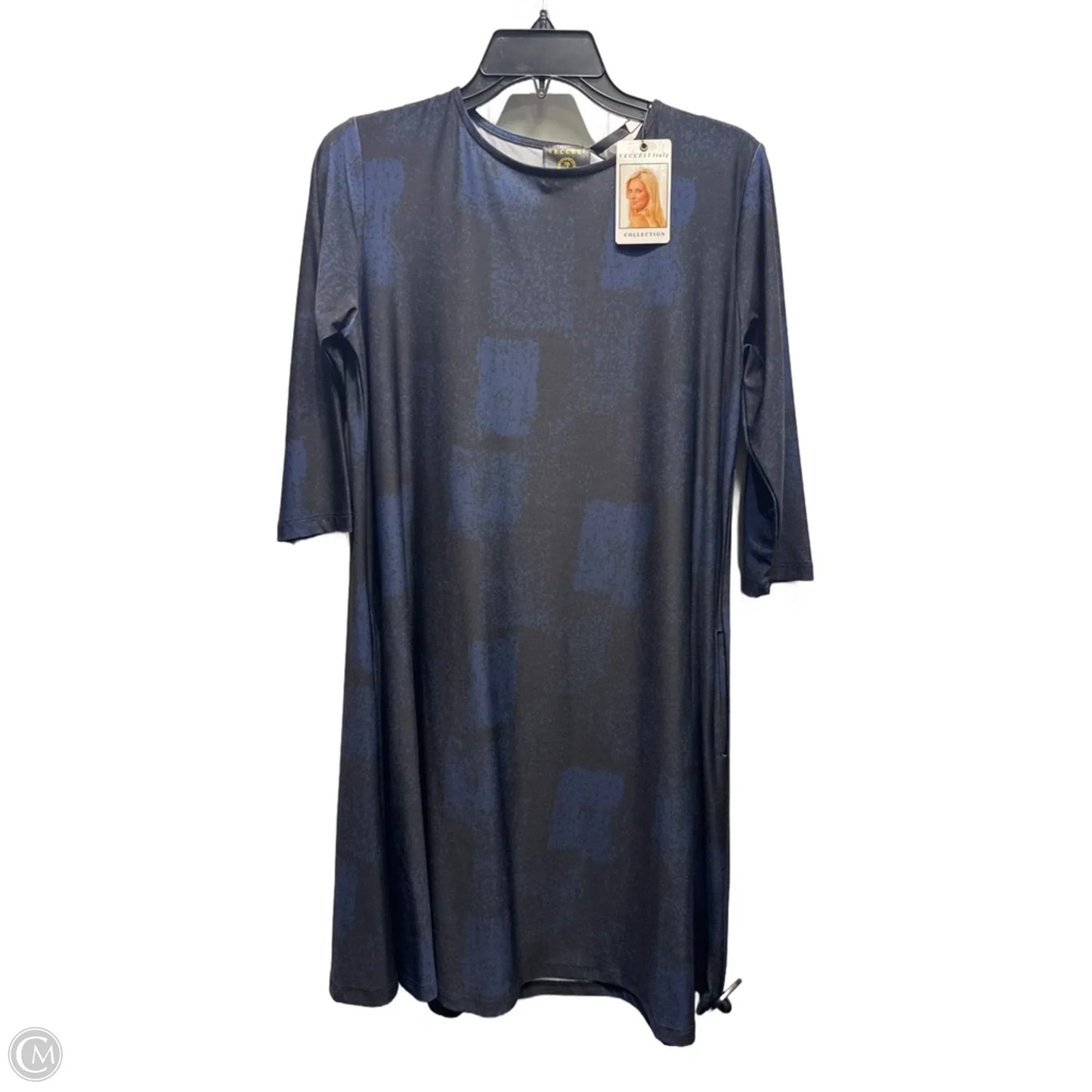 Dress Casual Short By VECCELI In Black & Blue, Size: S