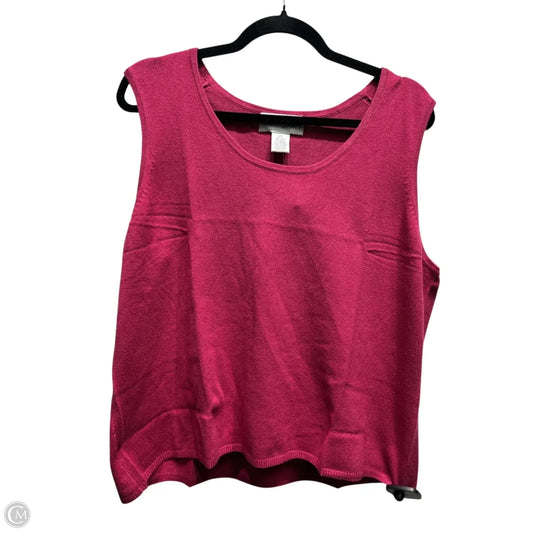 Top Sleeveless By Bloomingdales In Pink, Size: 2x
