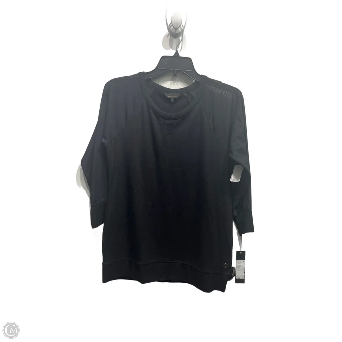 Top Long Sleeve By Donna Karan In Black, Size: Xs