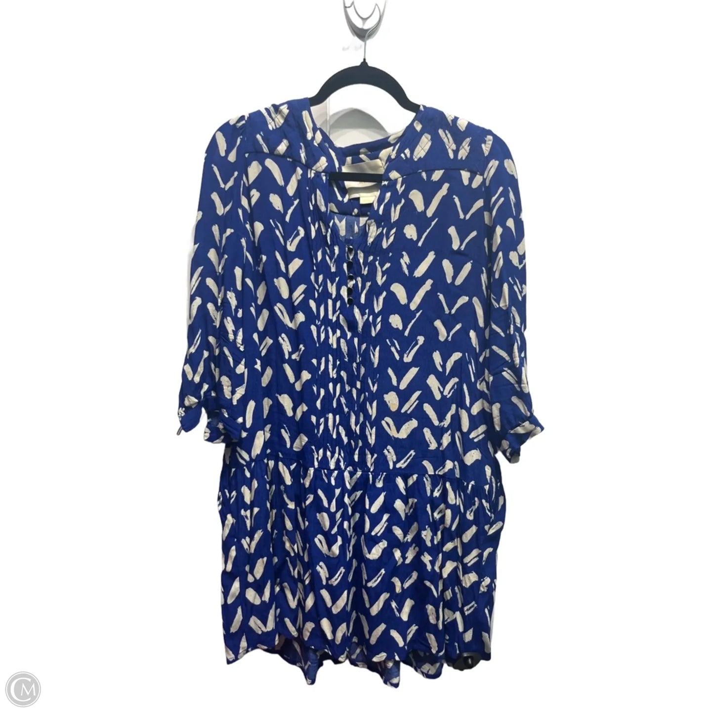 Dress Casual Short By Maeve In Blue & White, Size: S