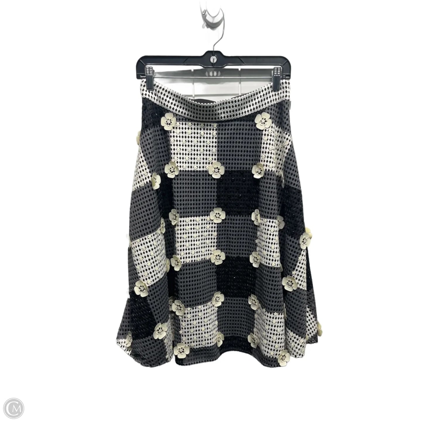 Skirt Midi By Anthropologie In Black & White, Size: 6