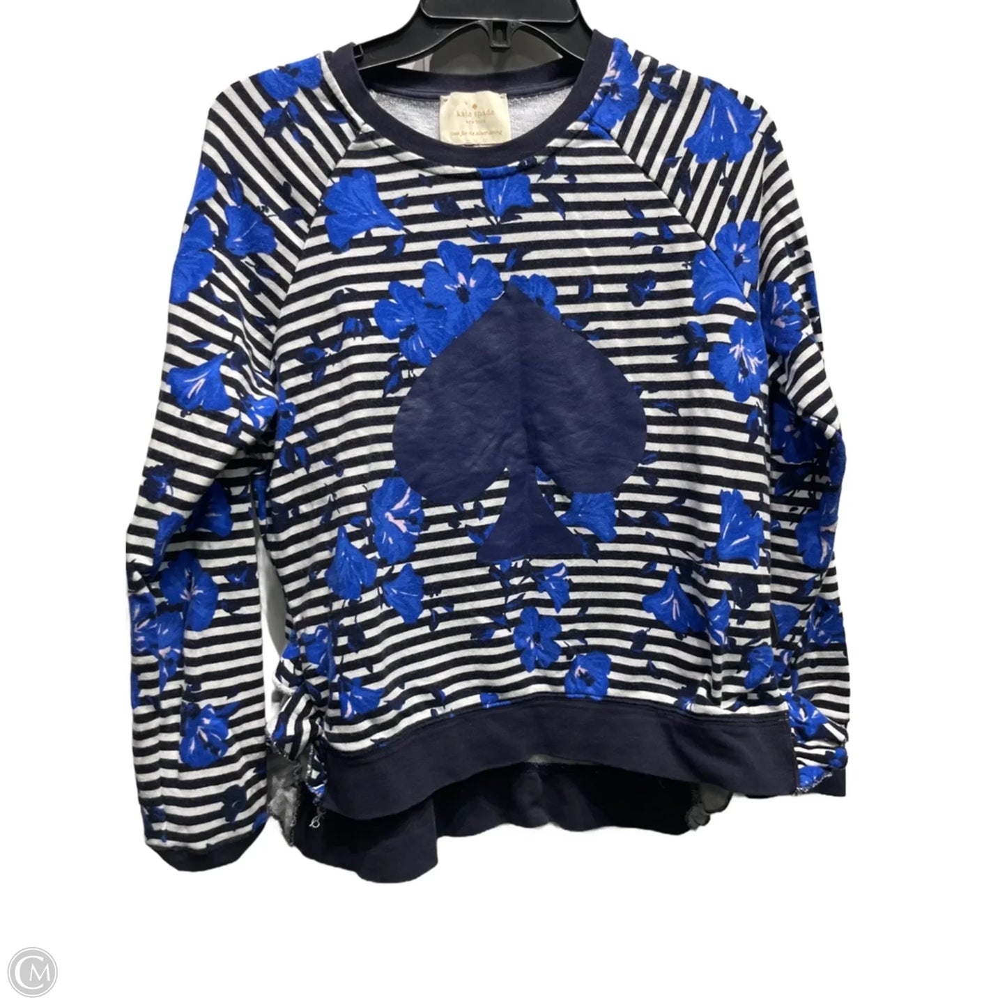Top Long Sleeve Designer By Kate Spade In Blue, Size: S