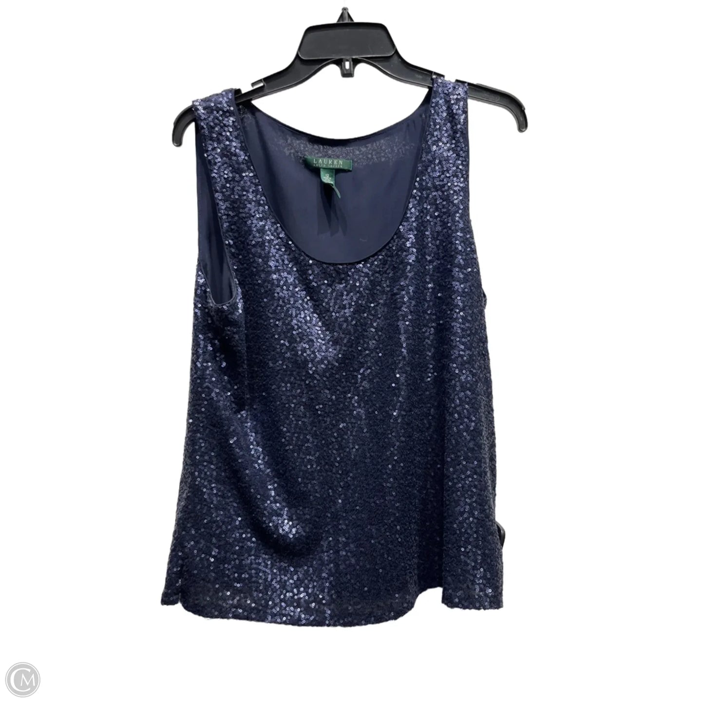 Top Sleeveless By Lauren By Ralph Lauren In Blue, Size: L