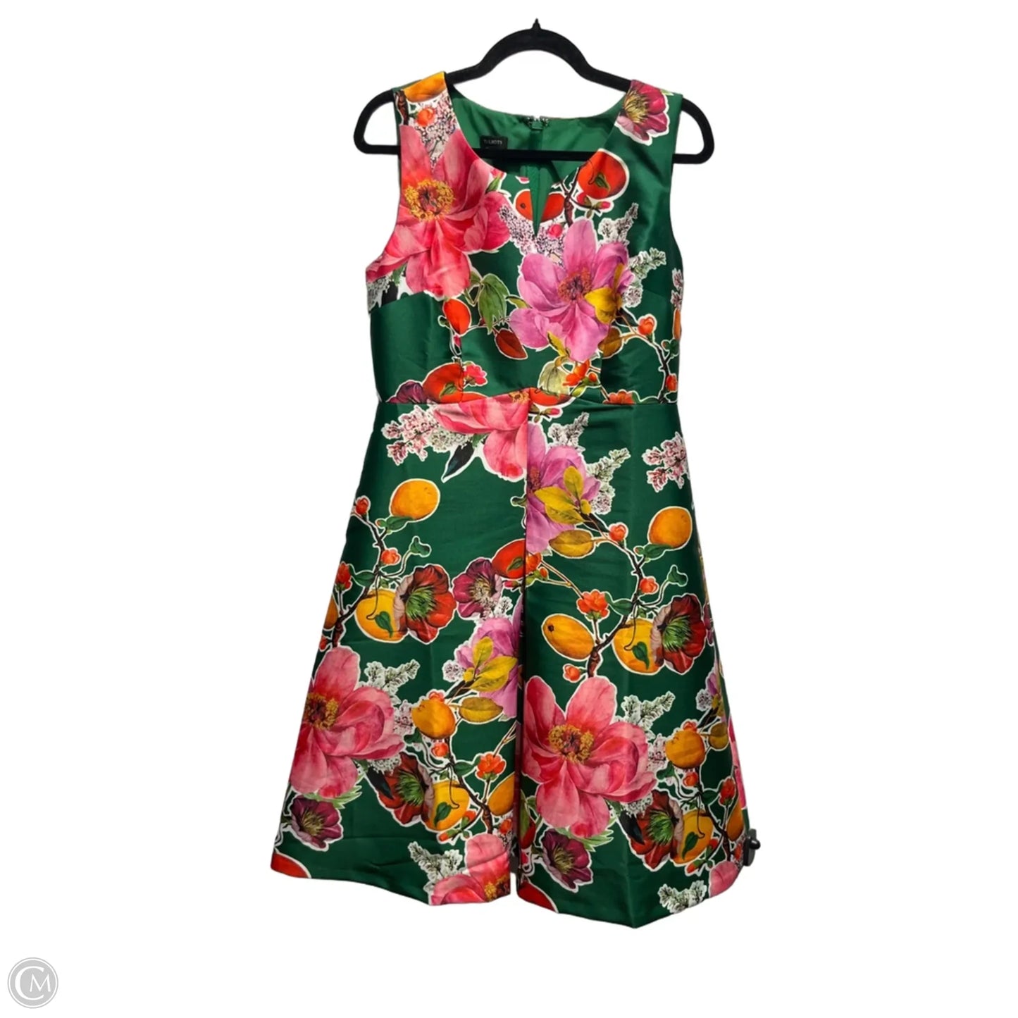 Dress Party Midi By Talbots In Green & Red, Size: 8