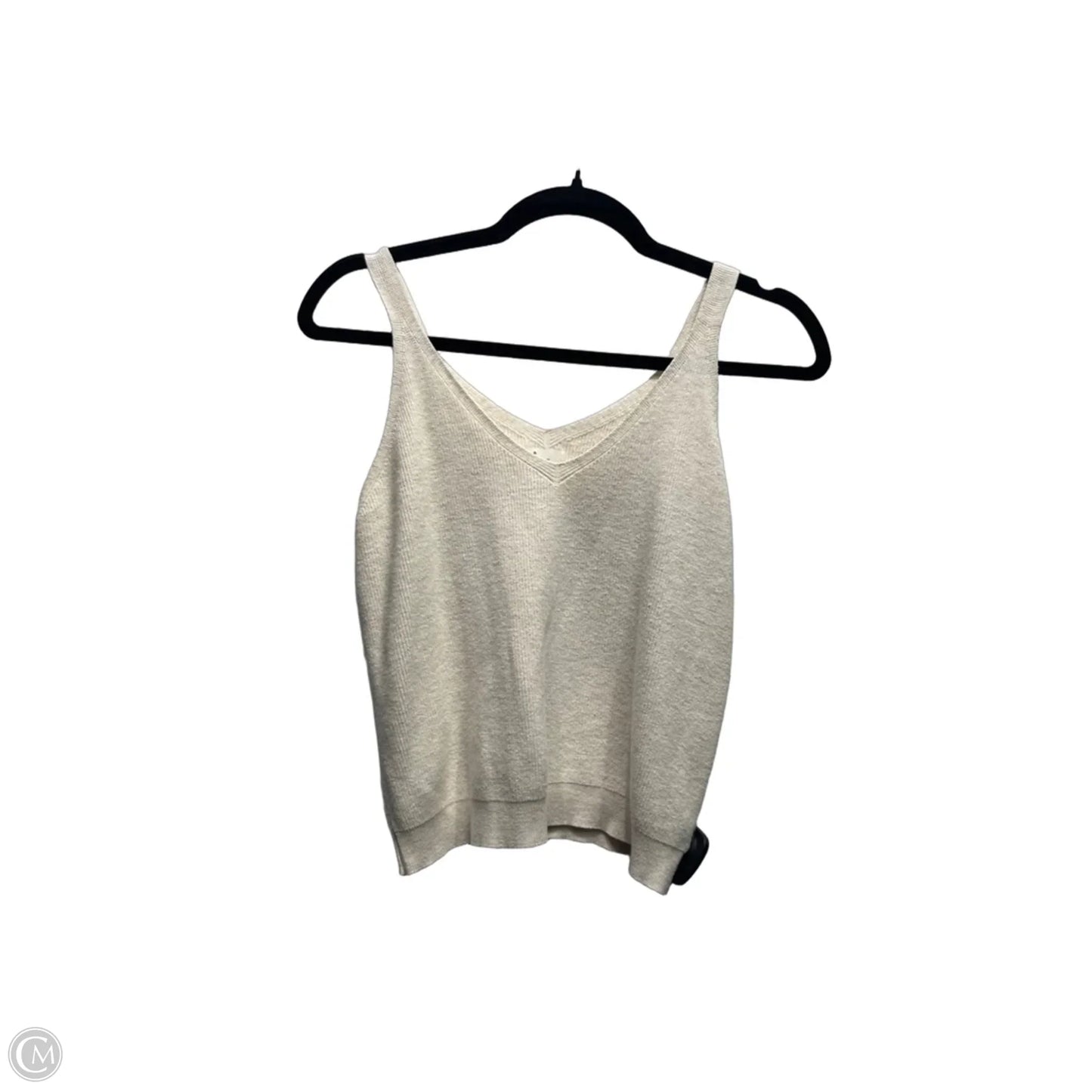 Top Sleeveless By A New Day In Cream, Size: M