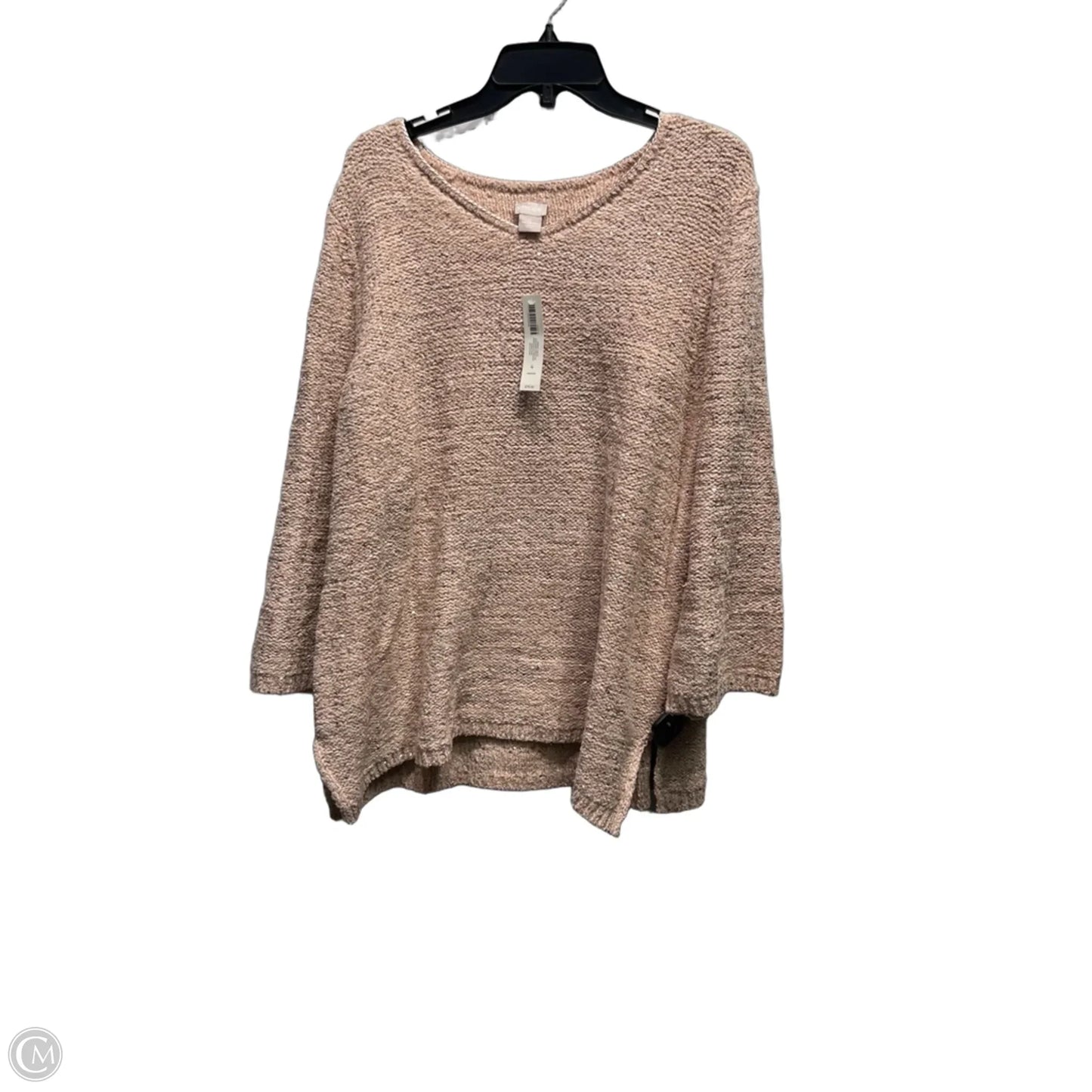 Sweater By Chicos In Pink, Size: Xxl