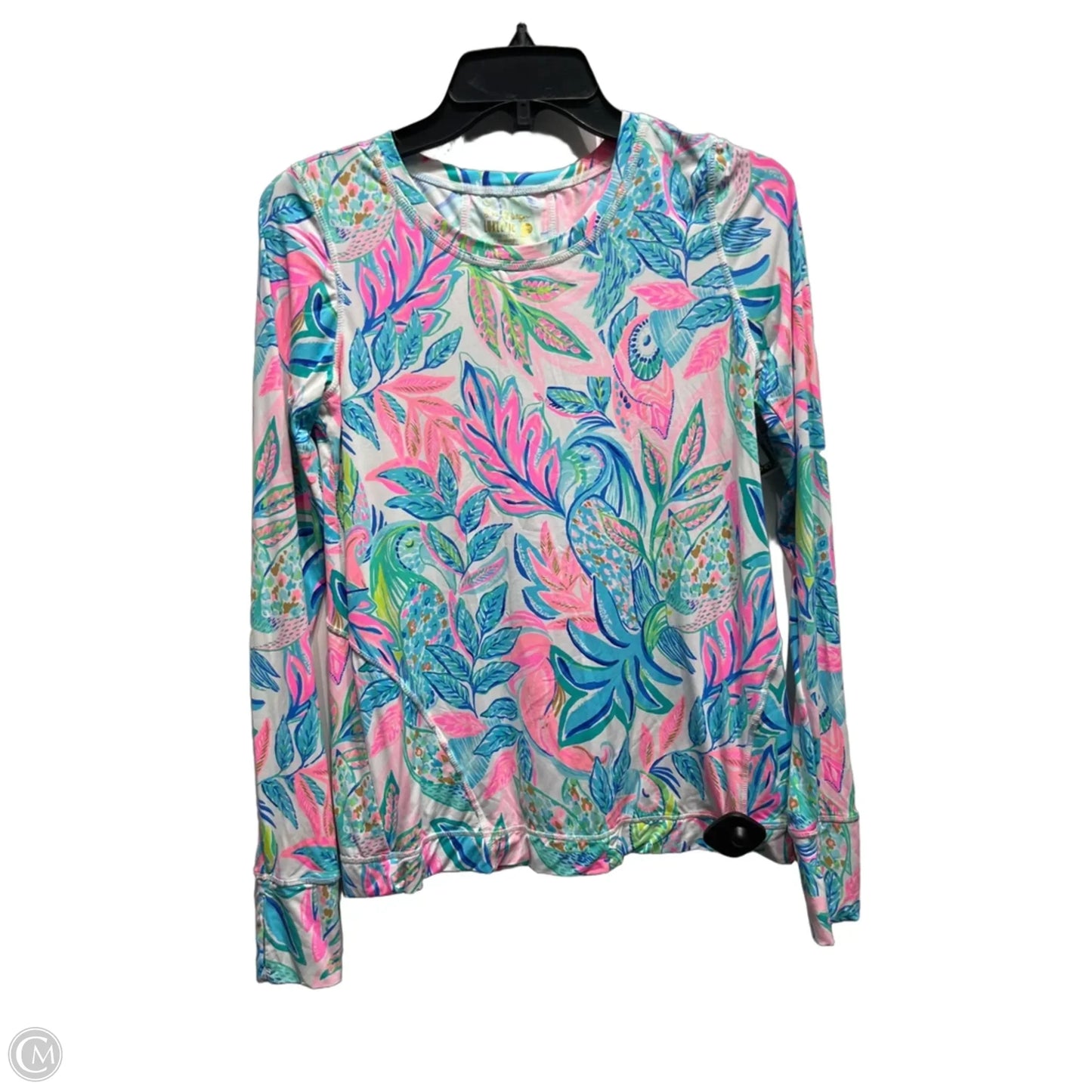 Top Long Sleeve Designer By Lilly Pulitzer In Blue & Pink, Size: Xs