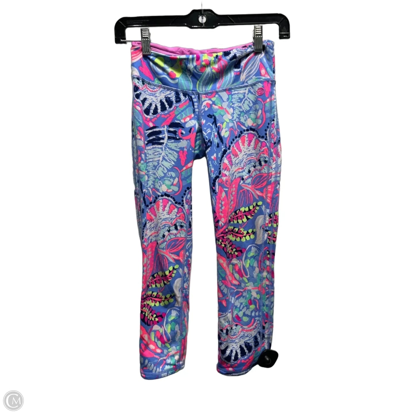 Capris Designer By Lilly Pulitzer In Blue & Yellow, Size: Xs