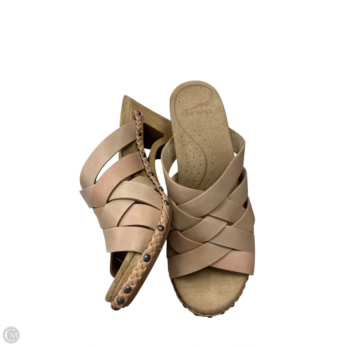 Sandals Heels Block By Dansko In Tan, Size: 8