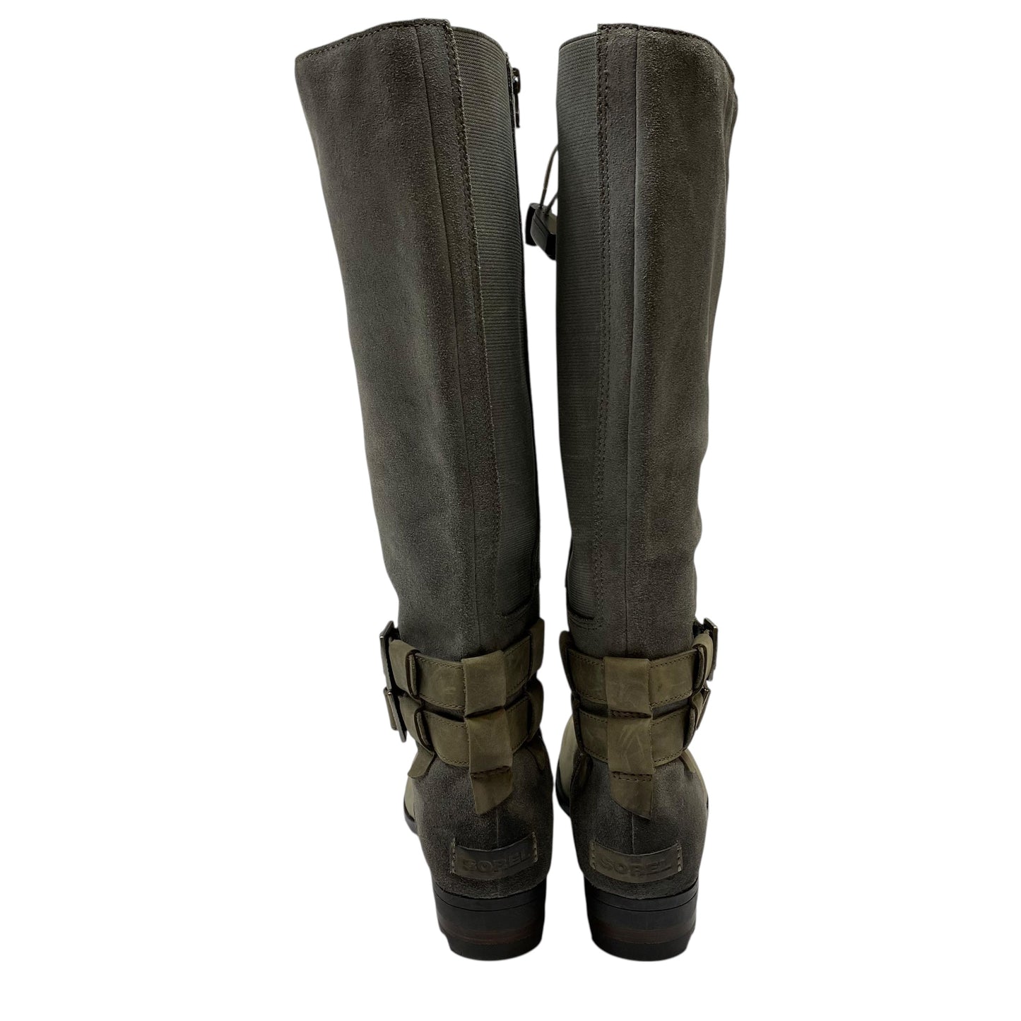Boots Knee Flats By Sorel In Green & Grey, Size:9.5