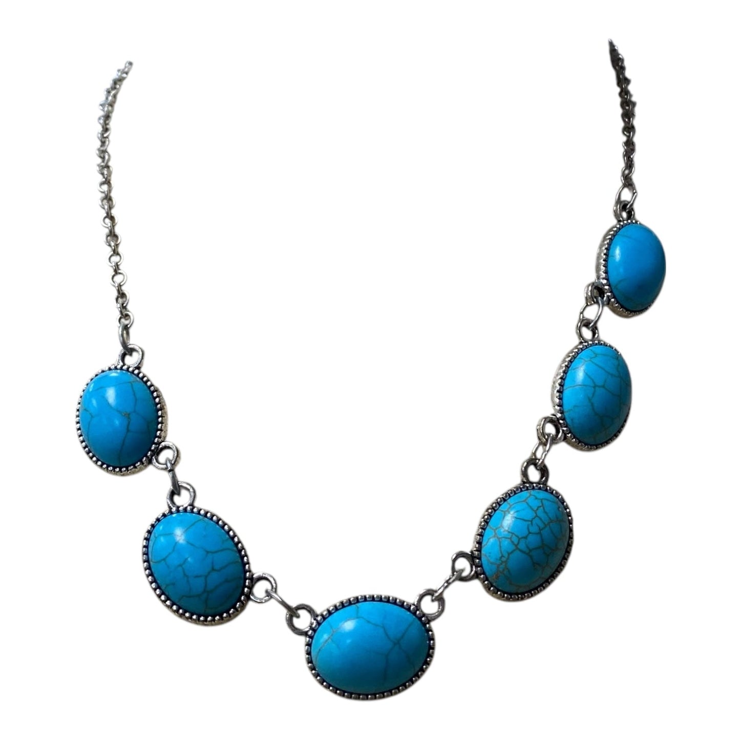 Necklace Statement In Aqua