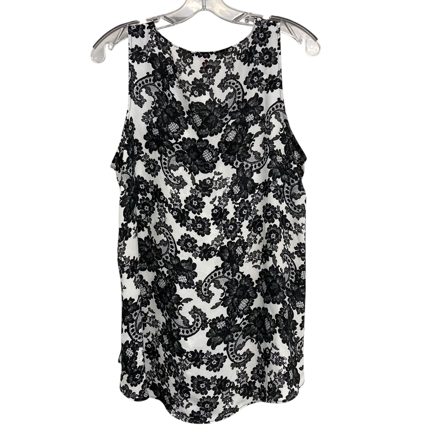 Top Sleeveless By Vince Camuto In Black & White, Size:M