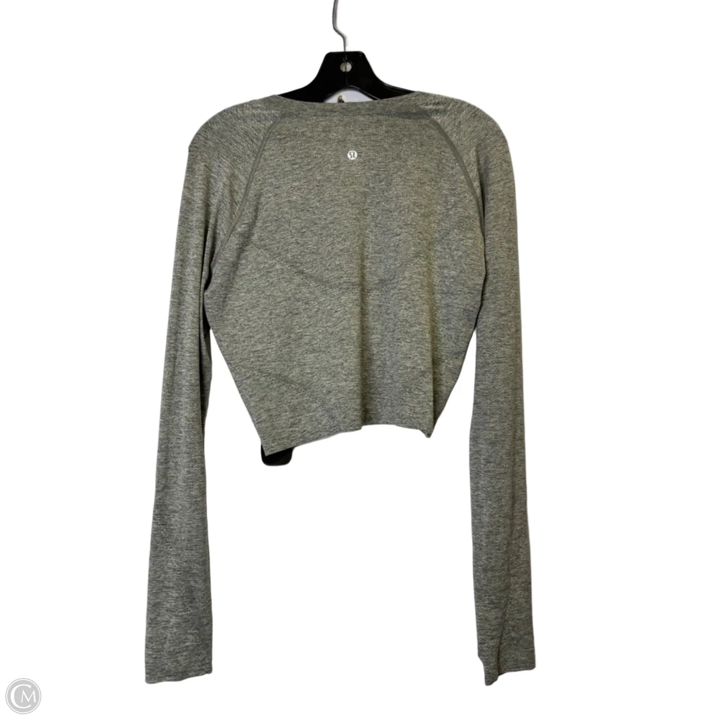 Athletic Top Long Sleeve Crewneck By Lululemon In Grey, Size: 12