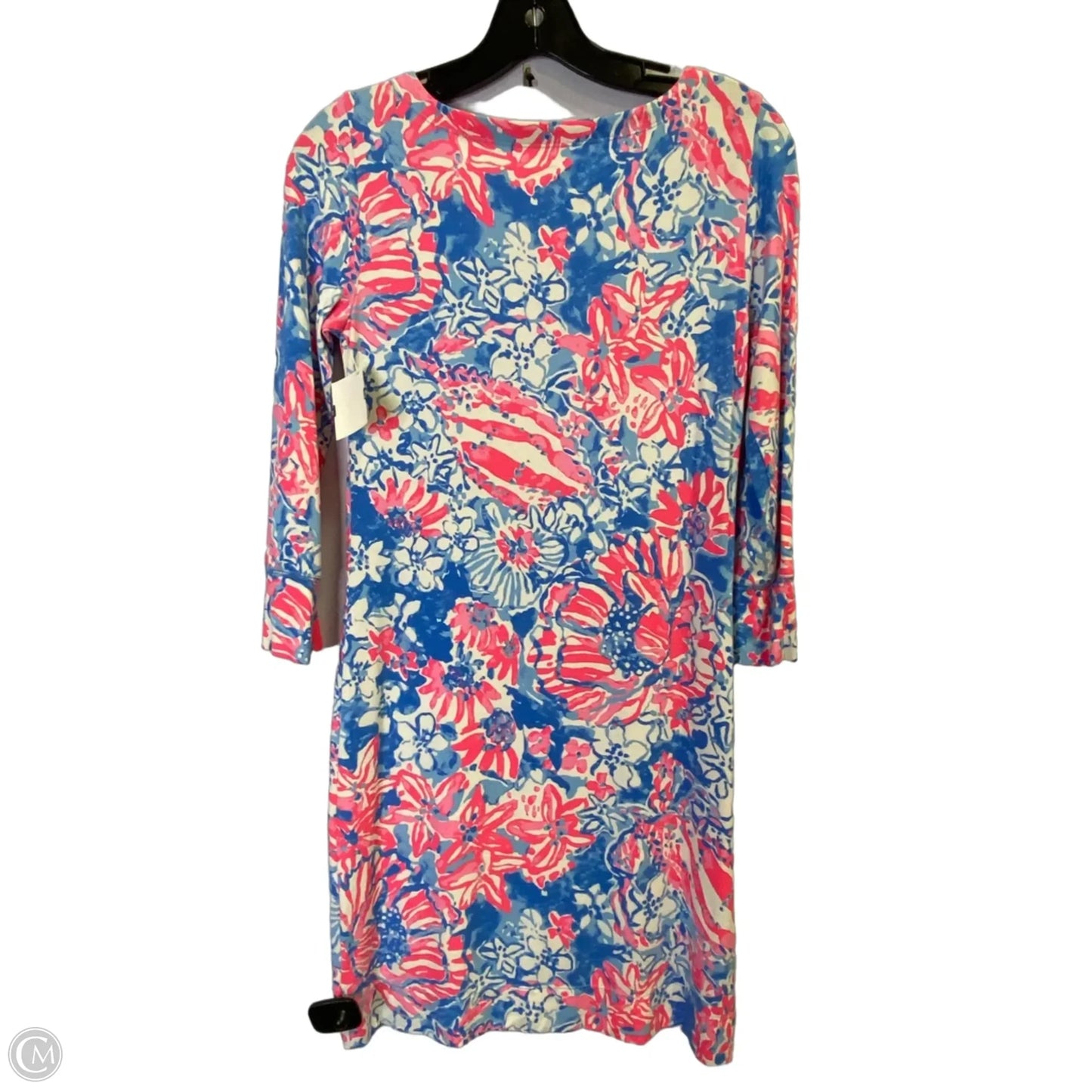 Dress Casual Midi By Cmb In Blue & Pink, Size: Xs