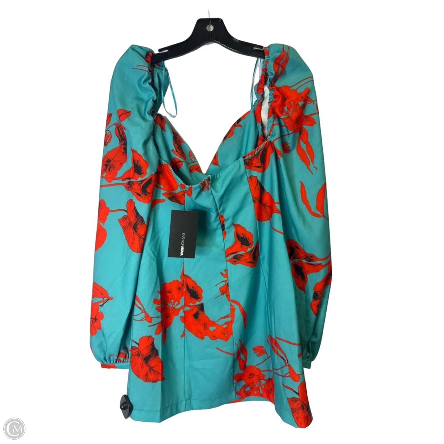 Dress Casual Short By Fashion Nova In Teal, Size: M