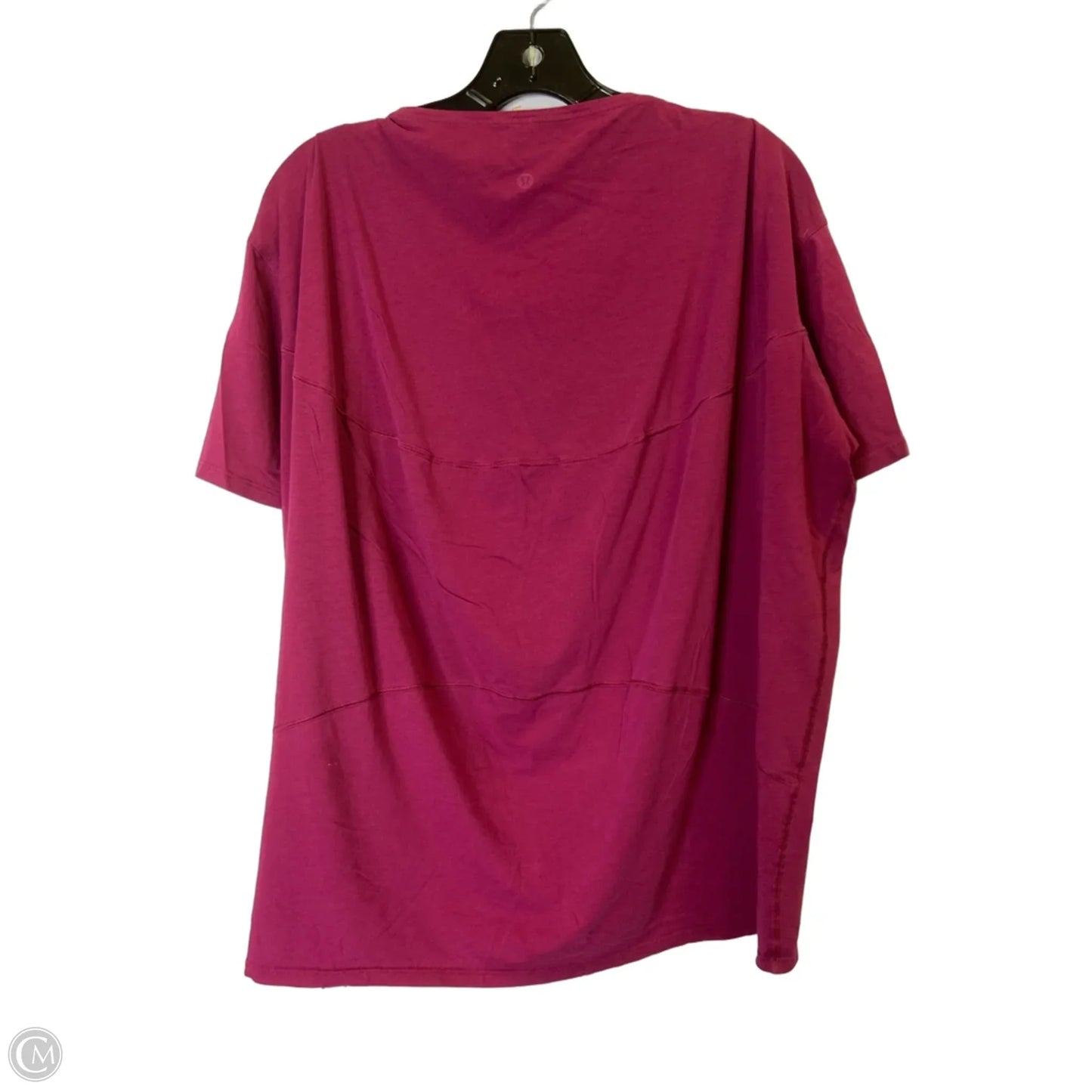 Athletic Top Short Sleeve By Lululemon In Purple, Size: L