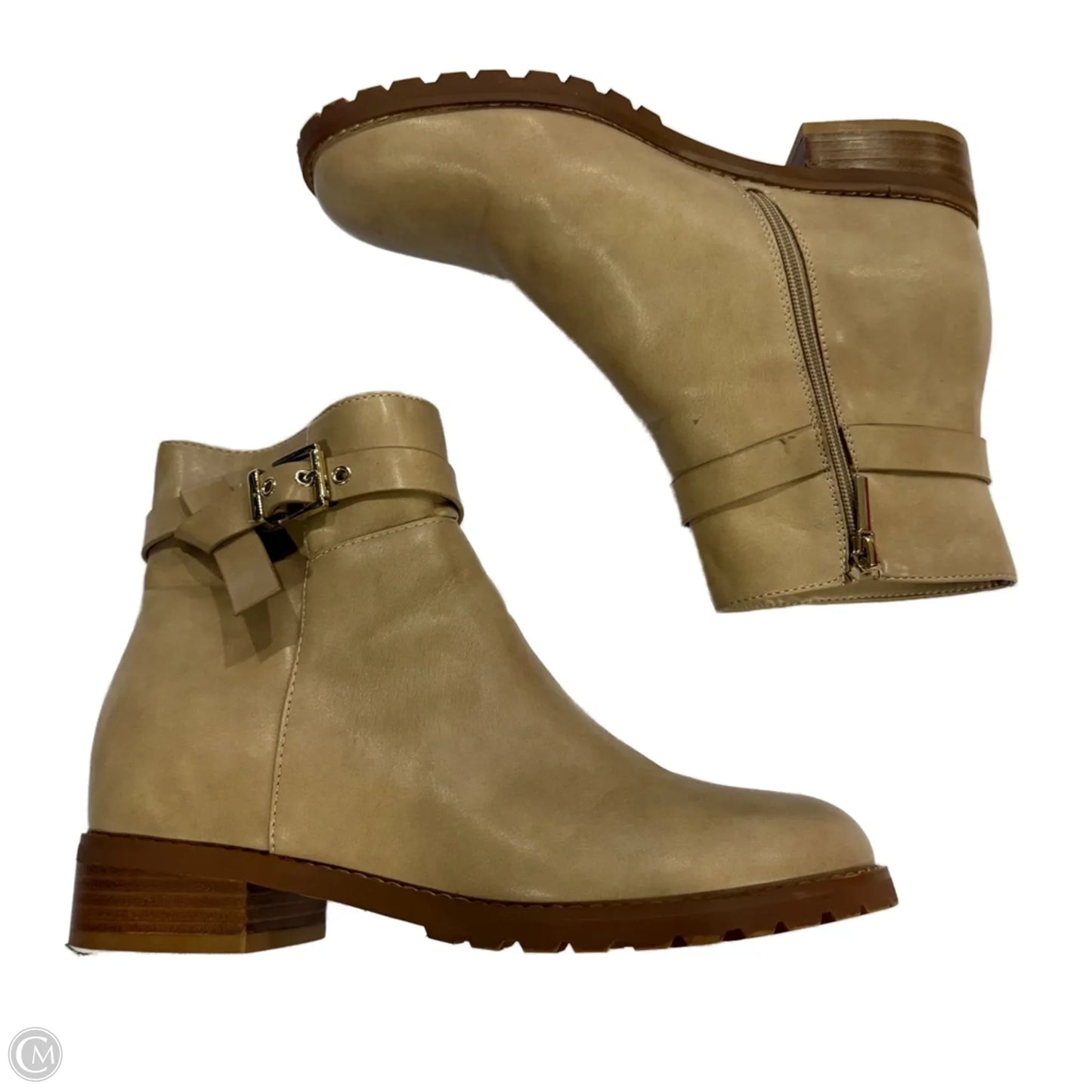 Boots Ankle Flats By Crown And Ivy In Cream, Size: 11