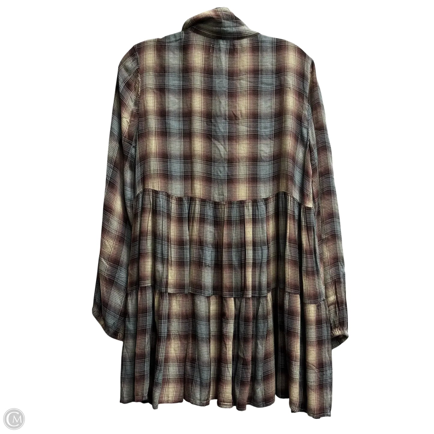 Top Long Sleeve By Lucky Brand In Plaid Pattern, Size: Xs