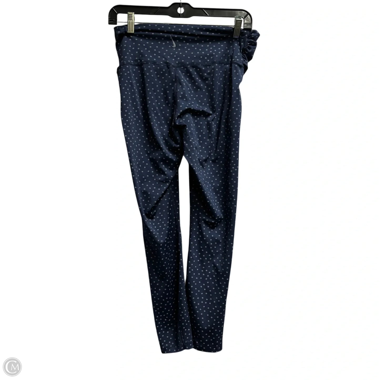 Athletic Leggings By Nike Apparel In Navy, Size: M