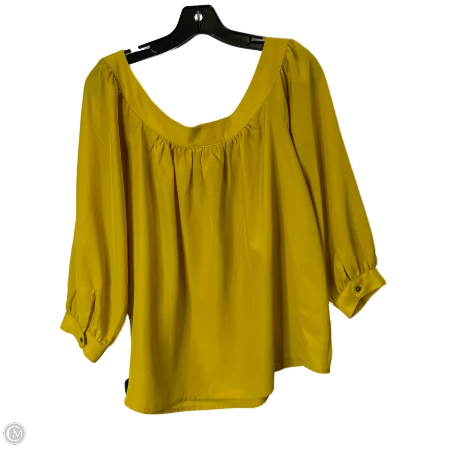 Top Short Sleeve By Maeve In Yellow, Size: M