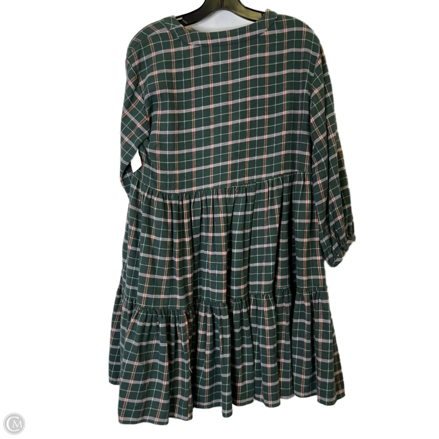 Dress Casual Midi By Madewell In Plaid Pattern, Size: M