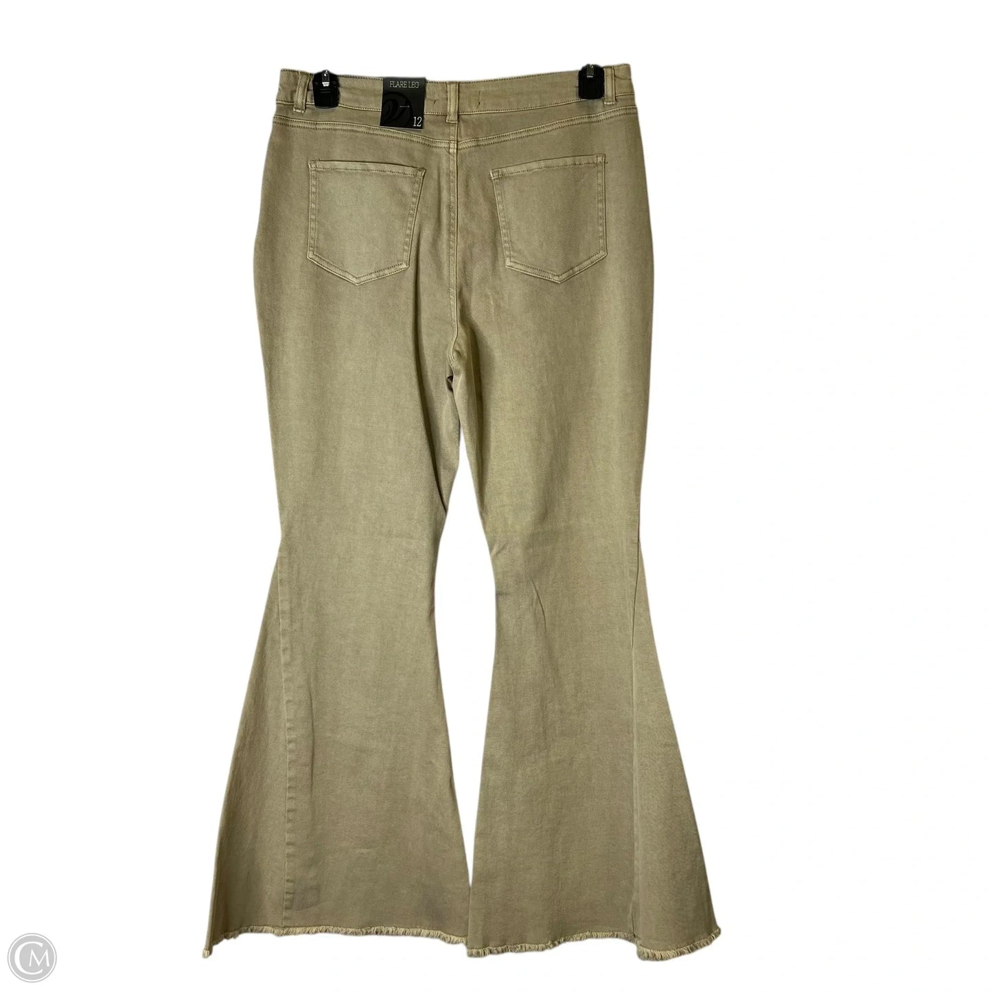 Jeans Flared By Versona In Taupe, Size: 12